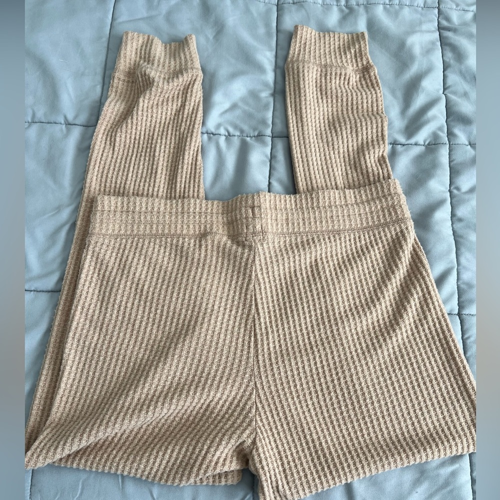 GAP Factory Brushed Waffle-Knit PJ Shirt and Pant Set - Picture 3 of 5